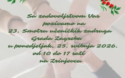 Županijska smotra učeničkih zadruga Grada Zagreba 2026.
